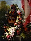 A Greek Urn with Garland of Roses by Virginie de Sartorius